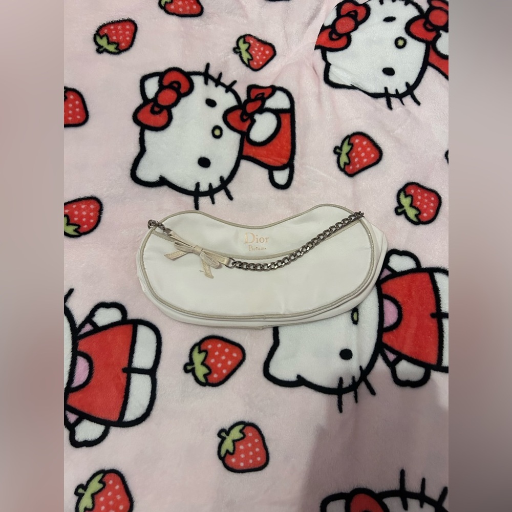 Dior Parfume Vintage Metallic Gold White Sling Mini Bag!